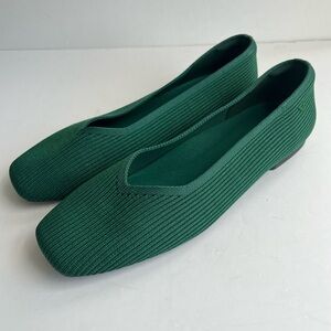 Vivaia Margot 2.0 Green Knit Ballet Flats US 10.5